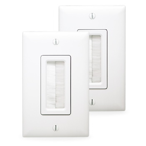Pass & Seymour HT2004-WH-V1 Dual Cable Access Kit, Plastic, White