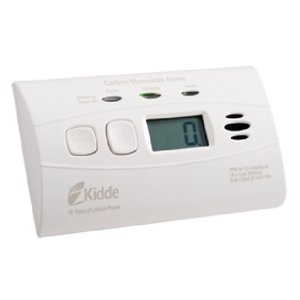 Kidde 21010047 Carbon Monoxide Alarm, Digital Display, 85 dB, Alarm: Audio, Electrochemical Sensor