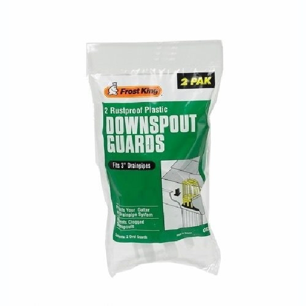 Downspout Guard, Frost King, White Plastic - 2