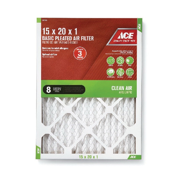 ACE 84804.011520 Air Filter, 20 in L, 15 in W, 8 MERV, Cardboard Frame - 2