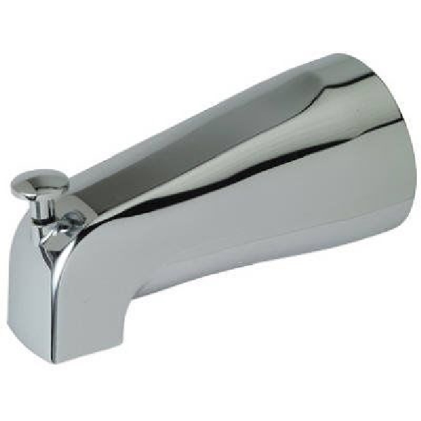 547-422 Bathtub Diverter Spout, 4-1/8 in L, 1/2 in Connection, FIP, Iron, Chrome Plated