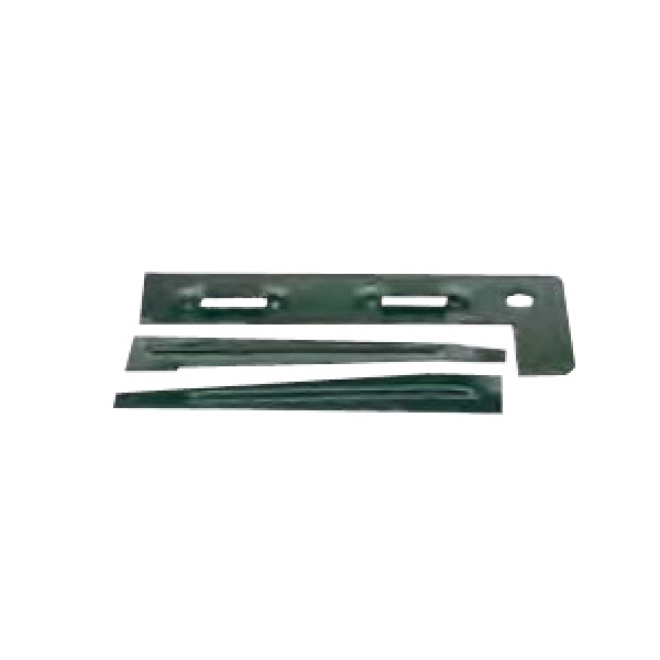 14EP End Piece with Stake, Steel, Green, Powder-Coated
