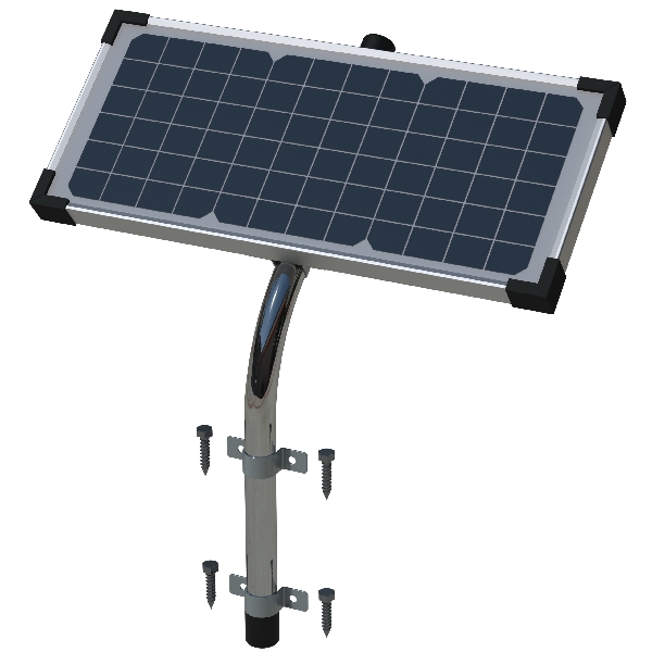 AXDP Solar Panel, 10 W, 120 VAC, Fastener Mounting