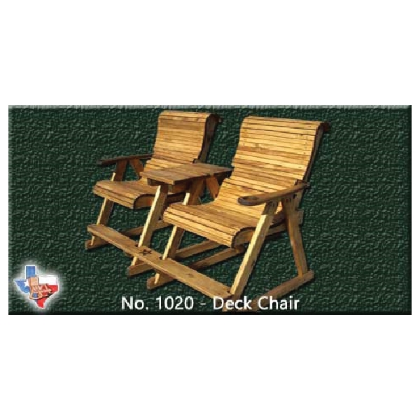 1020 Conversation Deck Chair, Wood