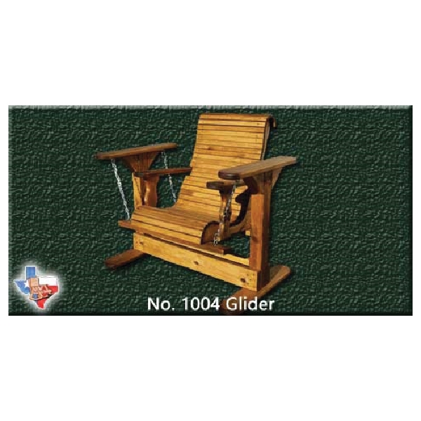 1004 Single Glider, 1 Seating, Wood Seat