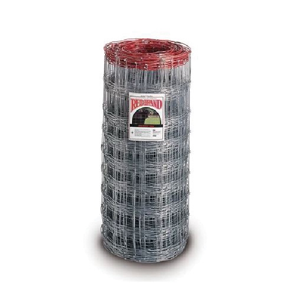 70230 Field Fence, 330 ft L, 49 in H, Square Deal Knot Mesh, 9 ga Gauge, Galvanized