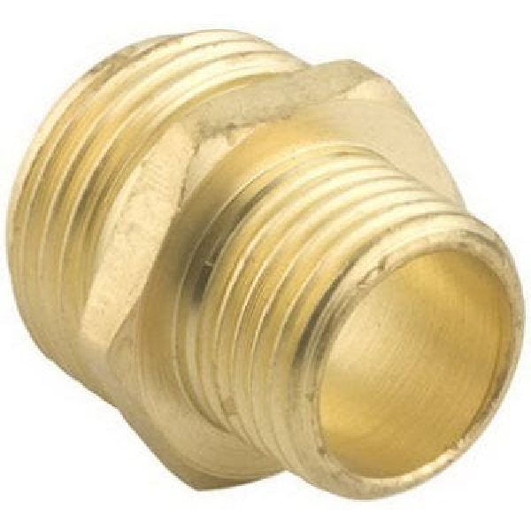 7MH5MPGT Hose Connector, 3/4 x 1/2 in, MNH x MNPT, Brass