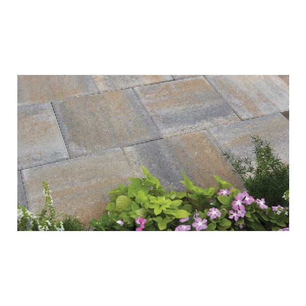 72600 Paver, 16 in L, 16 in W, Square, Concrete, Pewter