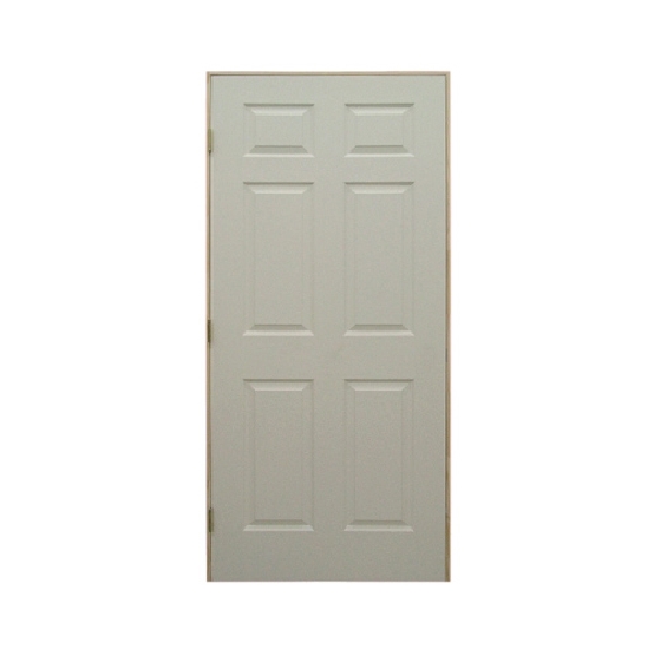 140557 Prehung Door, 26 in W Opening, 82 in H Opening, Right Hand, Hardboard Door, Textured