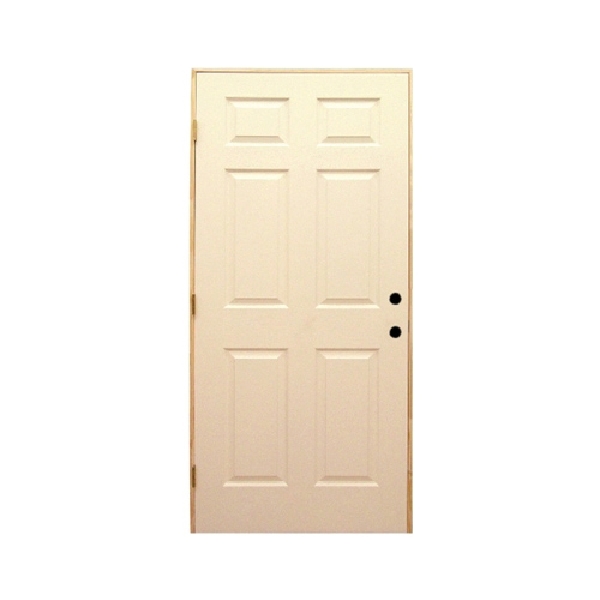 14072228 Prehung Door, 38 in W Opening, 82 in H Opening, Outswing, Right Hand, Steel Door