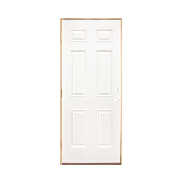1407044 Prehung Door, 36 in W Opening, 80 in H Opening, Inswing, Right Hand, Steel Door
