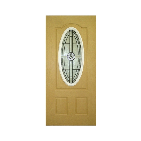 14019762 Prehung Door, 38 in W Opening, 82 in H Opening, Inswing, Left Hand, Fiberglass Door
