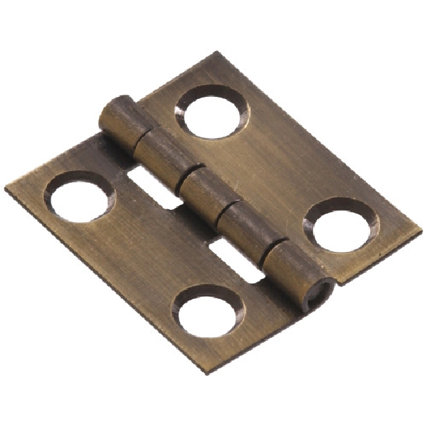 Hardware Essentials 851181 Hinge, Antique Brass, 1-1/2 in W, 2/PK
