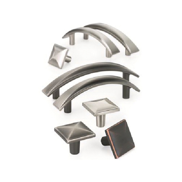 Extensity Series Cabinet Pull, Amerock, 4-15/16 in L Handle, Zinc, Satin Nickel - 1