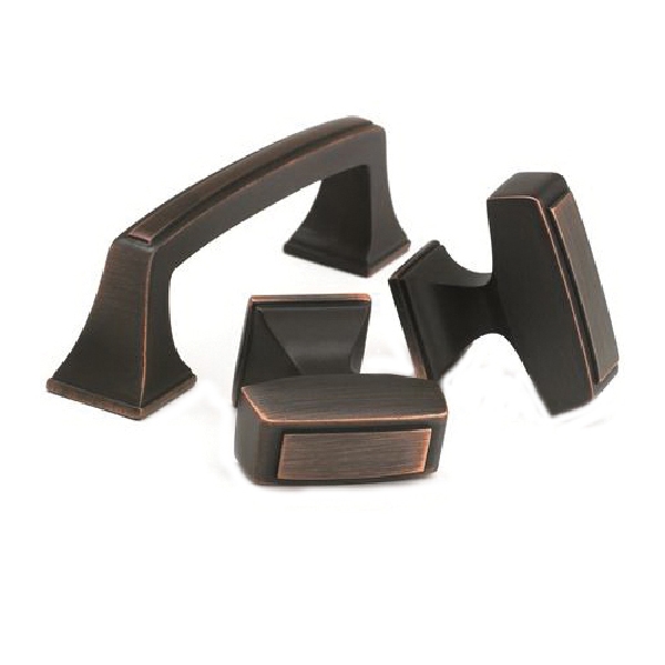 Mulholland Cabinet Pull, Amerock, 4-9/16 in L Handle, 1-1/8 in H Handle, Zinc - 3