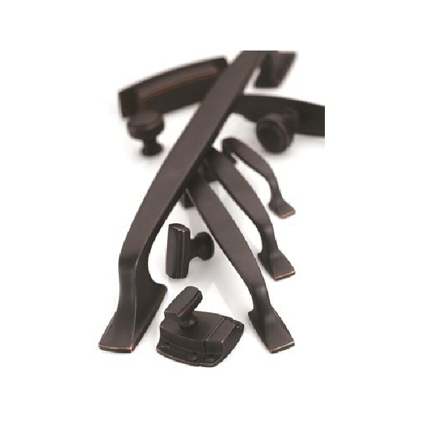 Highland Ridge Series Cabinet Pull, Amerock, 4-5/16 in L Handle, Dark-Oiled Bronze - 2