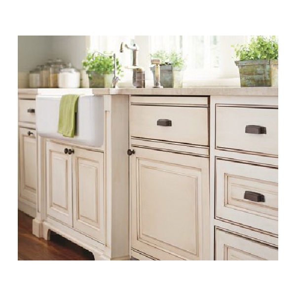 Highland Ridge Series Cabinet Pull, Amerock, 4-5/16 in L Handle, Dark-Oiled Bronze - 3