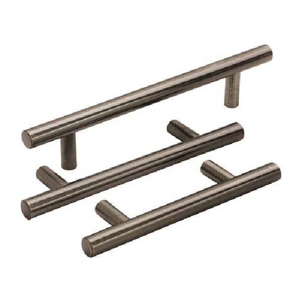 Bar Pull, Amerock, 9-15/16 in L Handle, 1-3/8 in H Handle, 1-3/8 in Projection, Carbon Steel, Oil-Rubbed Bronze - 2