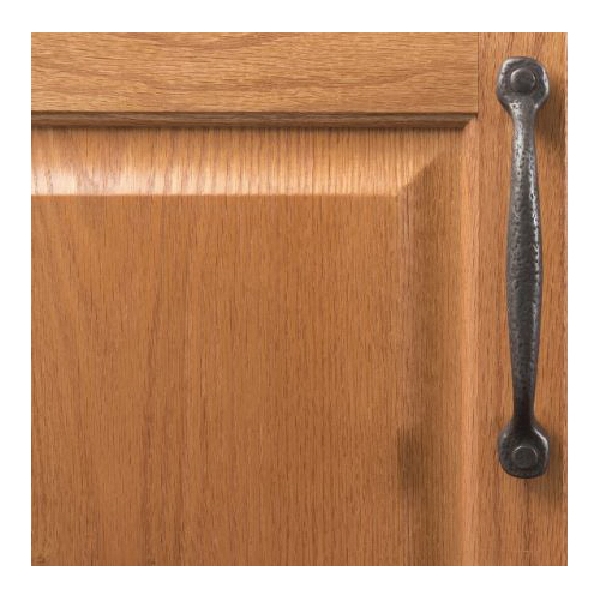 Hickory Hardware Refined Rustic Series P2998-BI Cabinet Pull, 7 in L Handle, 1-1/8 in Projection, Zinc, Black Iron