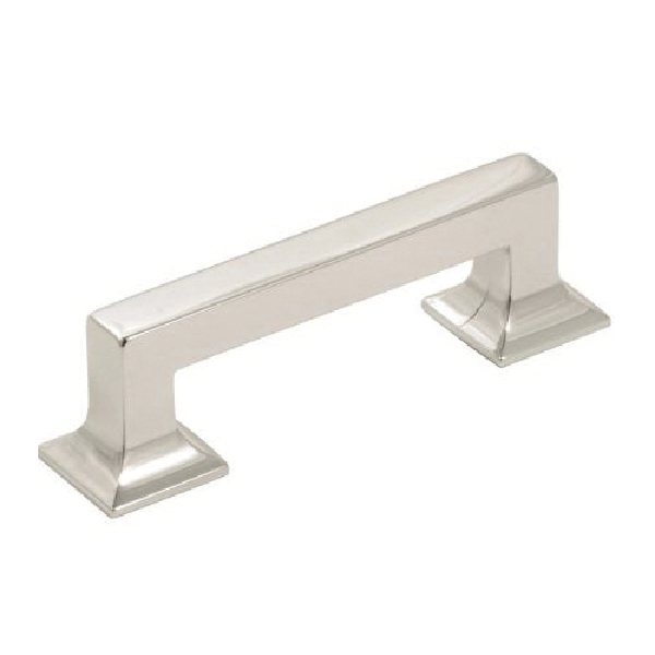 Hickory Hardware Studio Series P3010-14 Cabinet Pull, 3-7/8 in L Handle, 1 in Projection, Zinc, Polished Nickel
