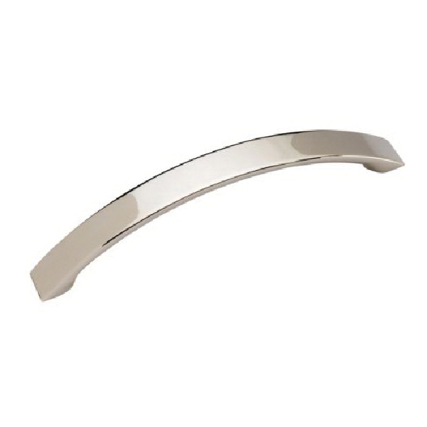 Hickory Hardware Rotterdam Series P3111-14 Cabinet Pull, 5-3/4 in L Handle, 1-3/16 in Projection, Zinc, Polished Nickel