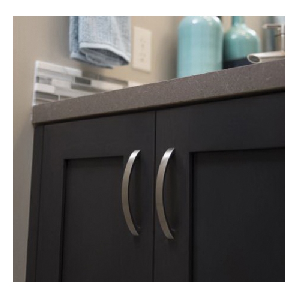 Hickory Hardware Rotterdam Series P3111-14 Cabinet Pull, 5-3/4 in L Handle, 1-3/16 in Projection, Zinc, Polished Nickel