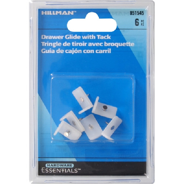 Hardware Essentials 851545 Drawer Guide, Plastic, White - 2