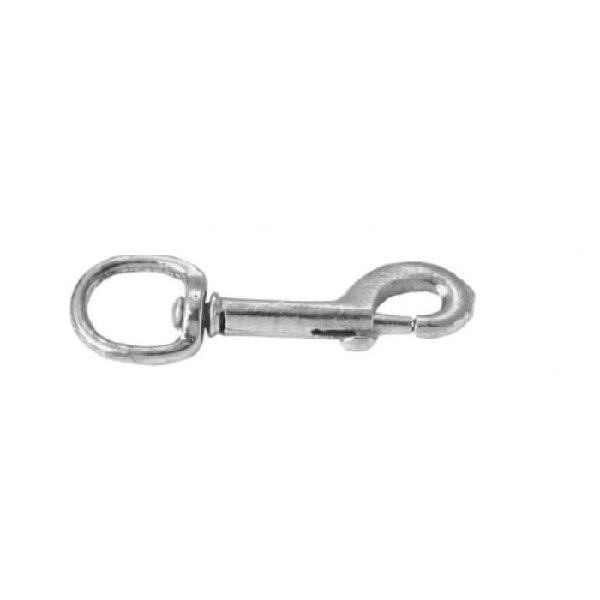 T7601201 Swiveling Bolt Snap, 1/2 in, 110 lb Working Load, Malleable Iron/Steel, Zinc