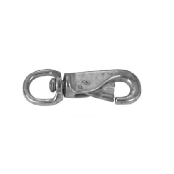 T7607401 Swiveling Animal Tie Snap, 7/8 in, 300 lb Working Load, Malleable Iron/Steel, Zinc