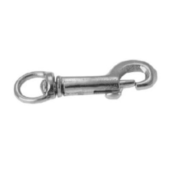 T7607602 Swiveling Bolt Snap, 3/8 in, 60 lb Working Load, Malleable Iron, Nickel