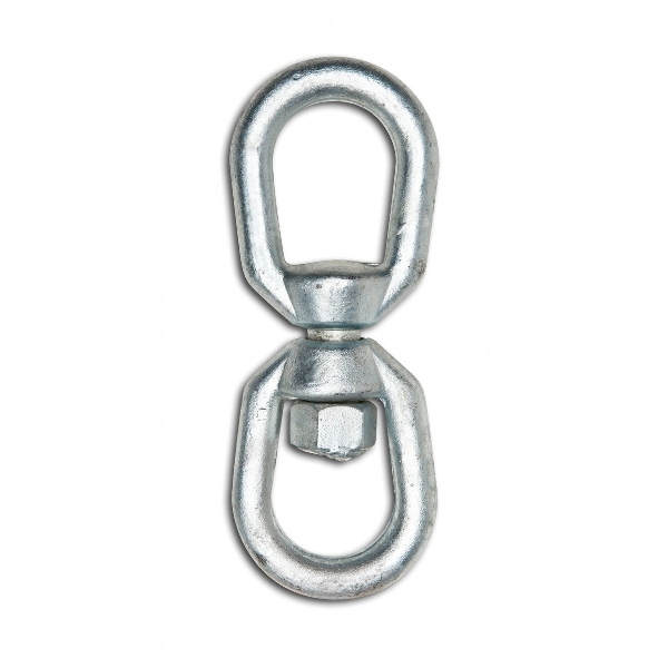Campbell T9630535 Eye and Eye Swivel, 5/16 in Trade, 1250 lb Working Load, Steel, Galvanized
