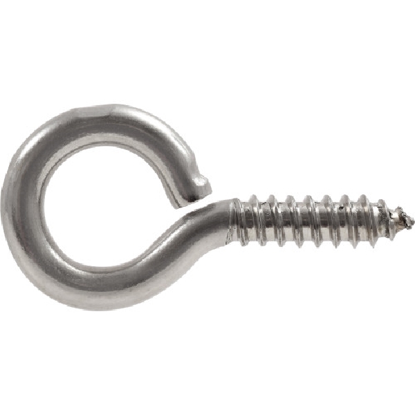 Screw Eye, Hardware Essentials, Stainless Steel, #0 x 2-7/8 in - 2