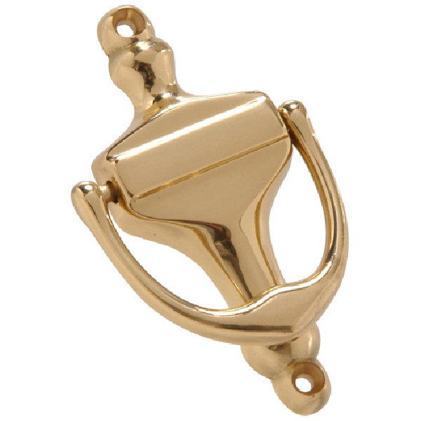 Hardware Essentials 852392 Series Door Knocker, 4 in L Dimensions, Brass, Brass