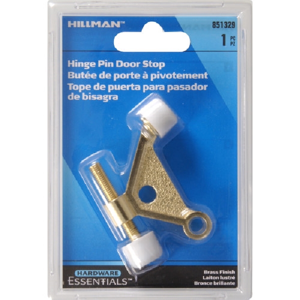 Hardware Essentials 851329 Door Stop, Steel, Brass, 1/PK