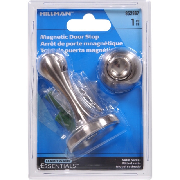 Hardware Essentials 852667 Magnetic Door Stop, Satin Nickel
