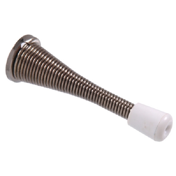 Hardware Essentials 851802 Door Stop, 3 in L, Steel, Pewter, 2 PK