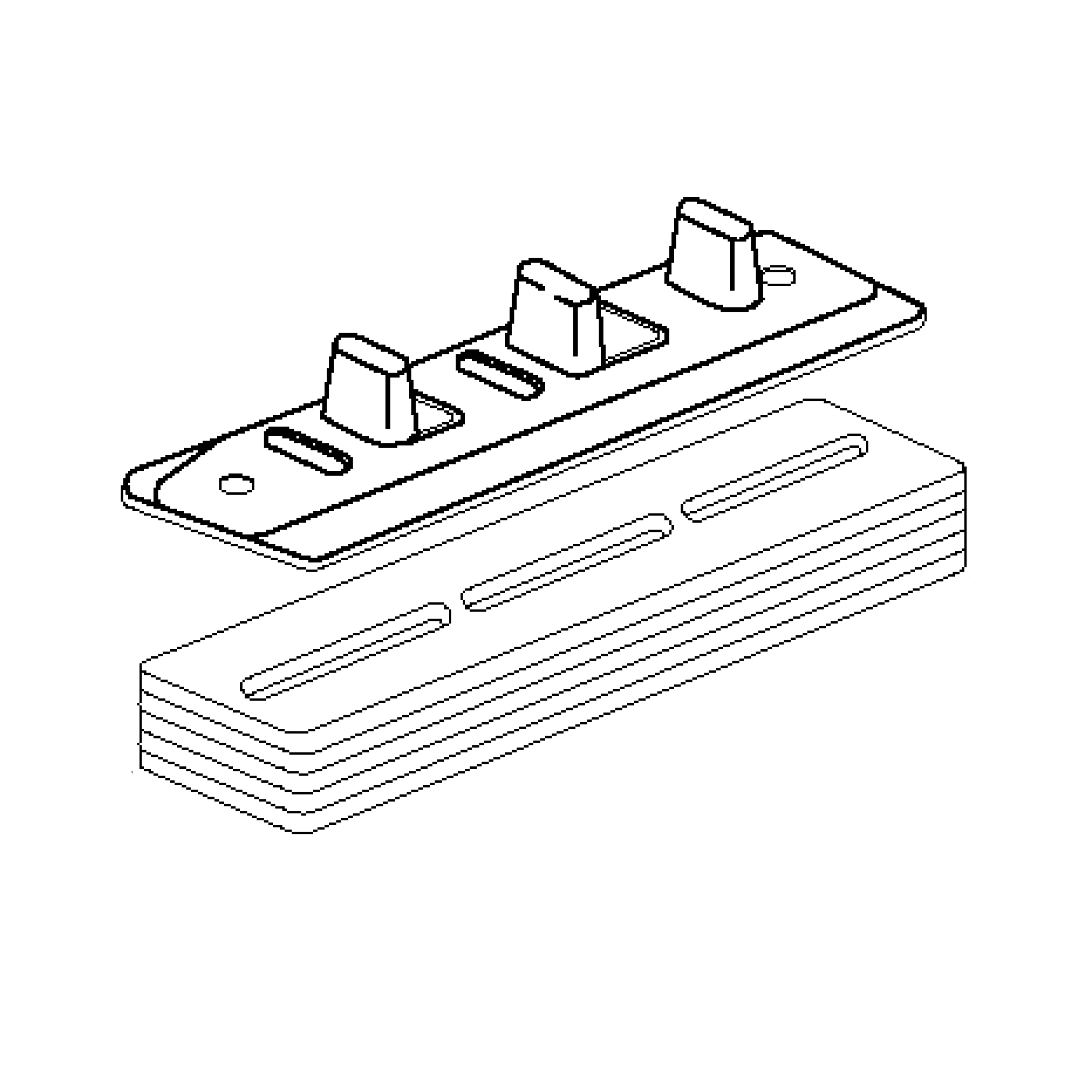 Slide-Co 161933 Door Guide and Carpet Riser, Nylon/Steel