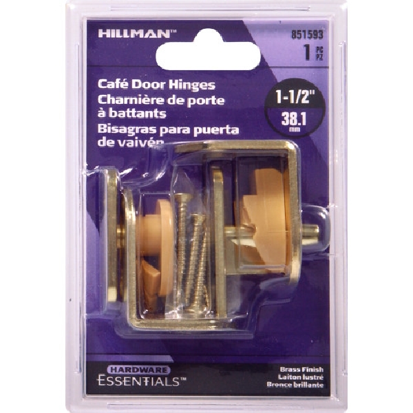 Hardware Essentials 851593 Cafe Door Hinge, Brass - 2