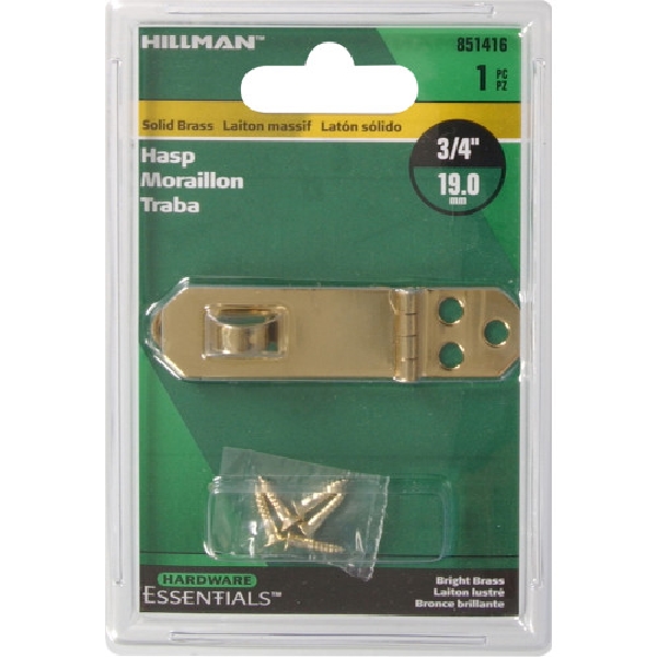 Hardware Essentials 851416 Decorative Hasp, 2-3/4 in L, Brass, Bright - 2