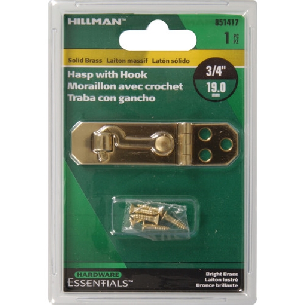 Hardware Essentials 851417 Decorative Hasp, 2-3/4 in L, Brass, Bright - 2