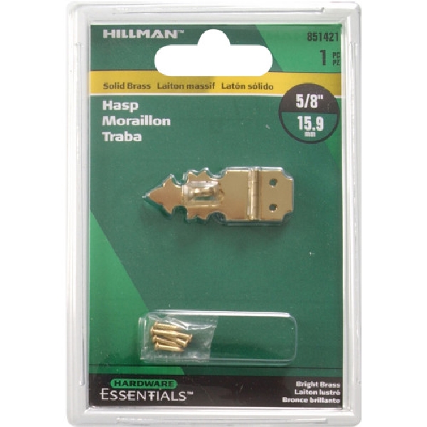 Hardware Essentials 851421 Decorative Hasp, 1-7/8 in L, Brass, Bright - 2