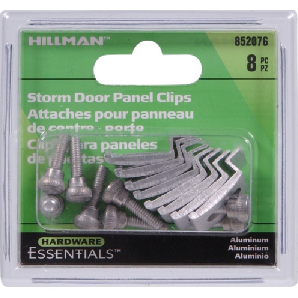 Hillman 852076 Storm Door Panel Clip, Aluminum, Zinc