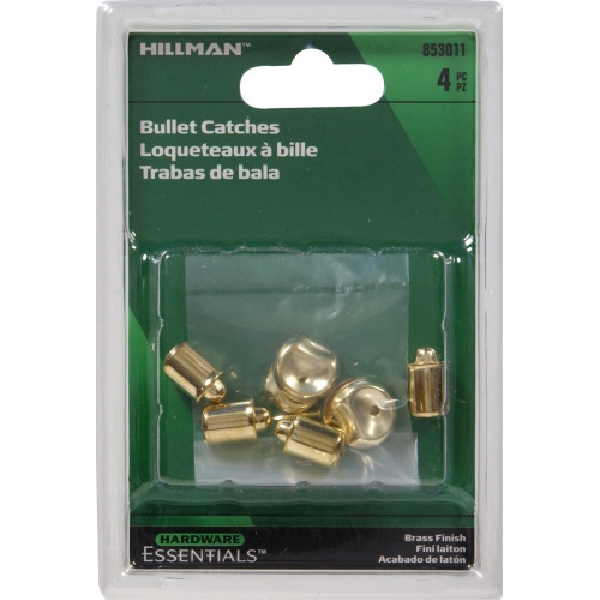Hardware Essentials 853011 Plated Bullet Catch, Steel, Brass