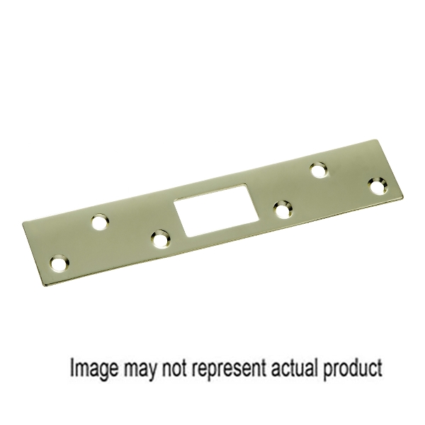 1015-SN Security Strike Plate, 6 in L, 1-1/4 in W, Steel, Satin Nickel