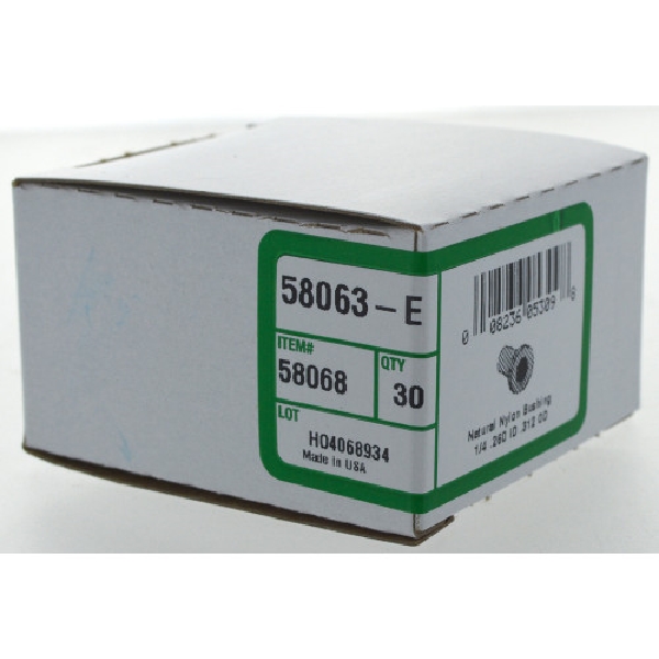 Nylon Flanged Bushing, Hillman, White 1/4 in Screw, 0.312 in Shank - 2