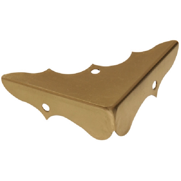 Hardware Essentials 853012 Decorative Corner Brace, Brass, 4/PK