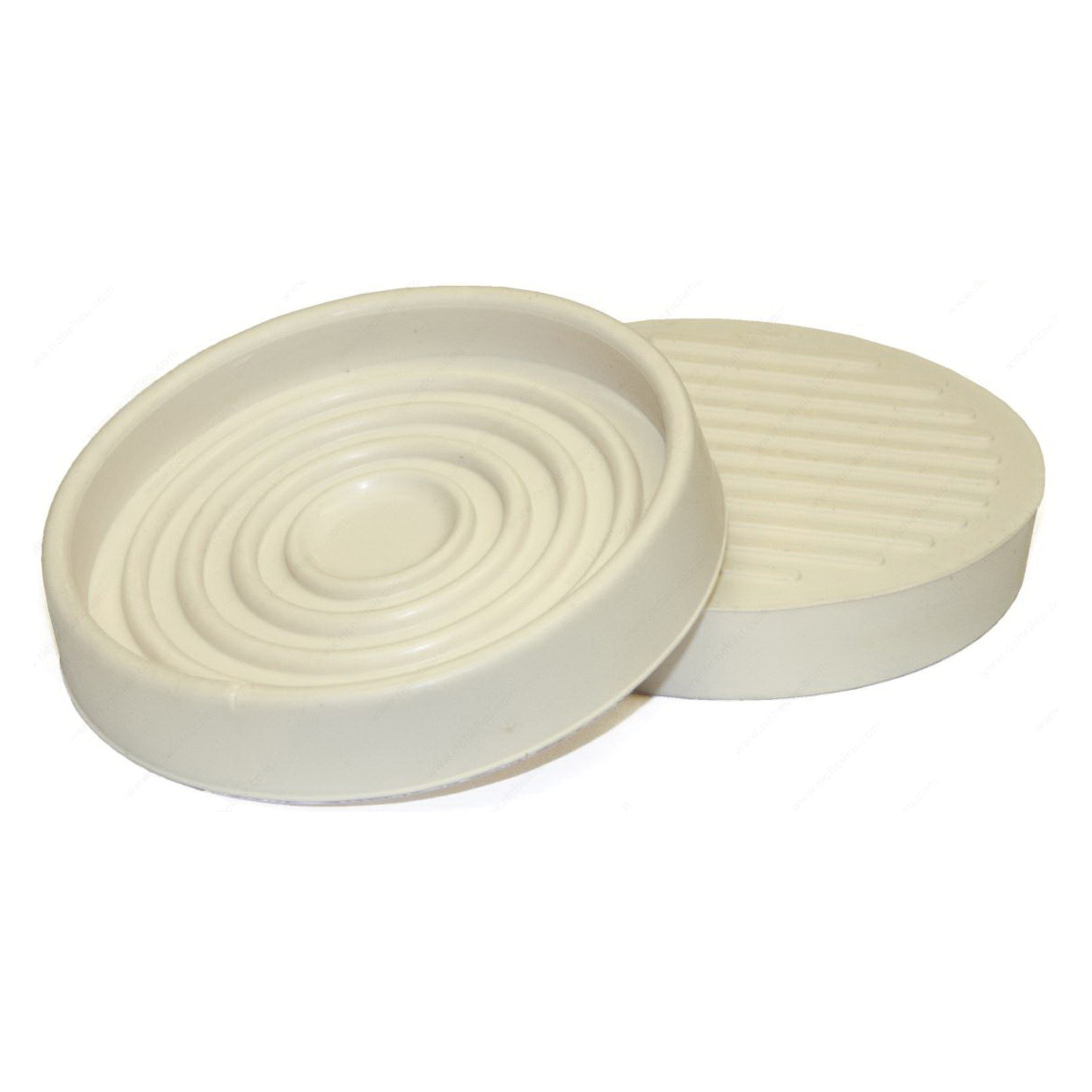 Madico F31825TV Caster Cup, Non-Skid, Square, Rubber, Almond, 3-3/8 in L x 3-3/8 in W Dimensions