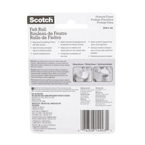 3M SP831-NA Protective Pad Roll, Felt, Brown, 60 in L, 1/2 in W