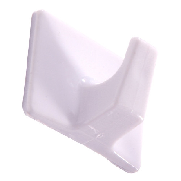 Hardware Essentials 852976 Medium Adhesive Hook, Plastic, White