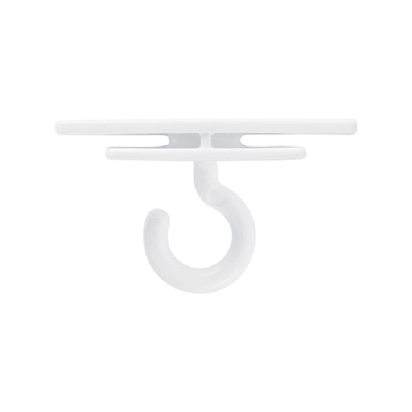 Command 17008-ES Small Ceiling Hook, 0.5 lb, 3-Hook, Plastic, White